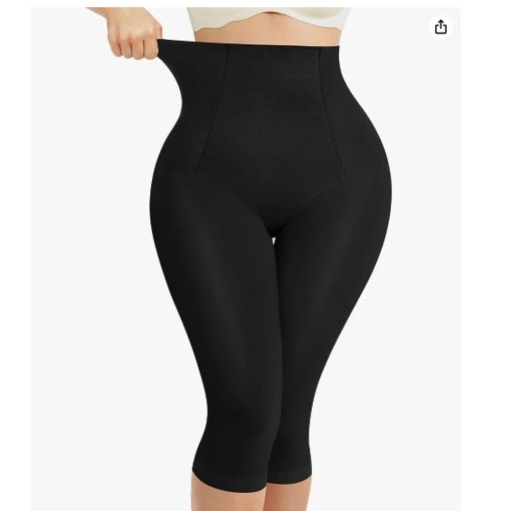 Women’s High Waist Anti-CelluliteCompression Leggings Butt Lifting MEDIUM Black